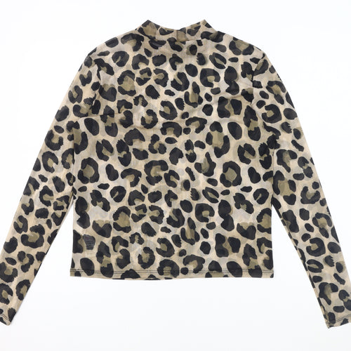 New Look Women's Multicoloured Animal Print Top UK 14