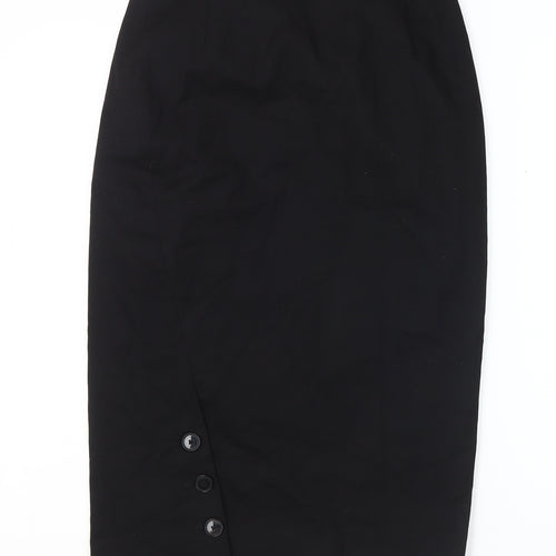 H&M Women's Black Midi Pencil Skirt - Size 8