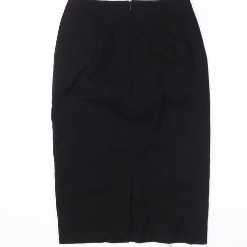 H&M Women's Black Midi Pencil Skirt - Size 8