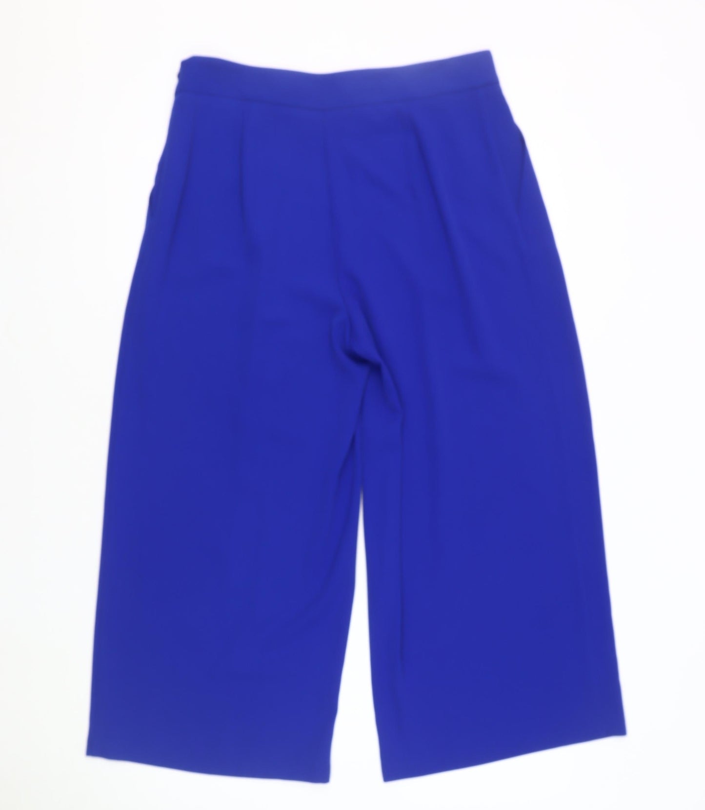 Marks and Spencer Women's Blue Wide-Leg Trousers, Size 12