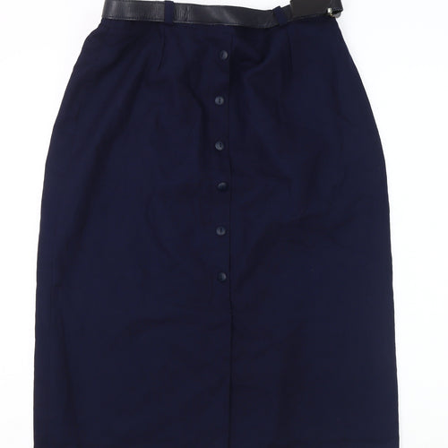 Mister Dee Women's Blue Midi Pencil Skirt Size 16
