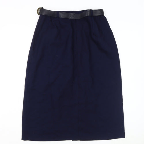 Mister Dee Women's Blue Midi Pencil Skirt Size 16
