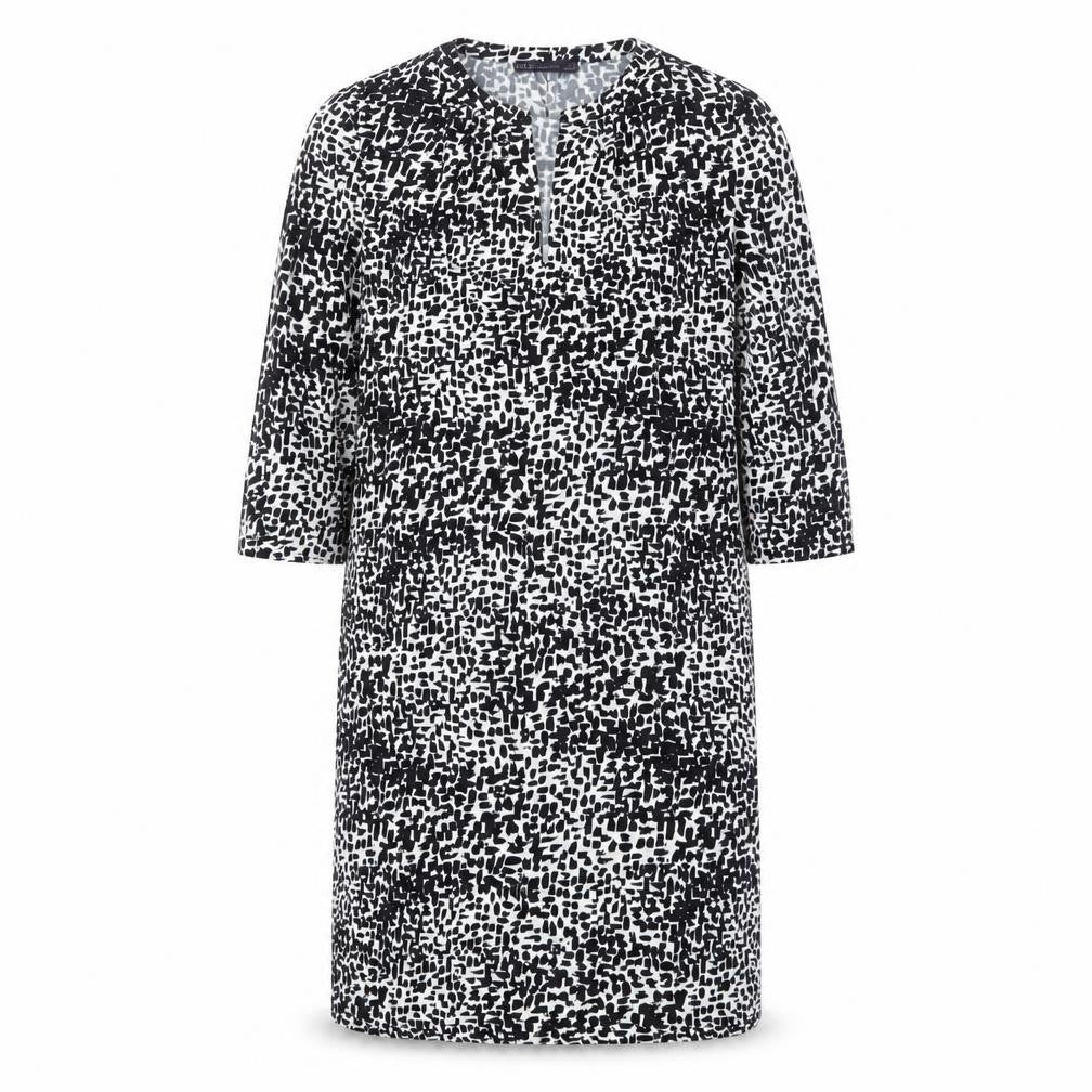 Front view of Marks & Spencer Women's Black Geometric Shift Dress
