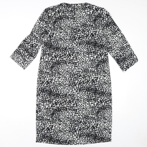 Marks and Spencer Women's Black Geometric Shift Dress
