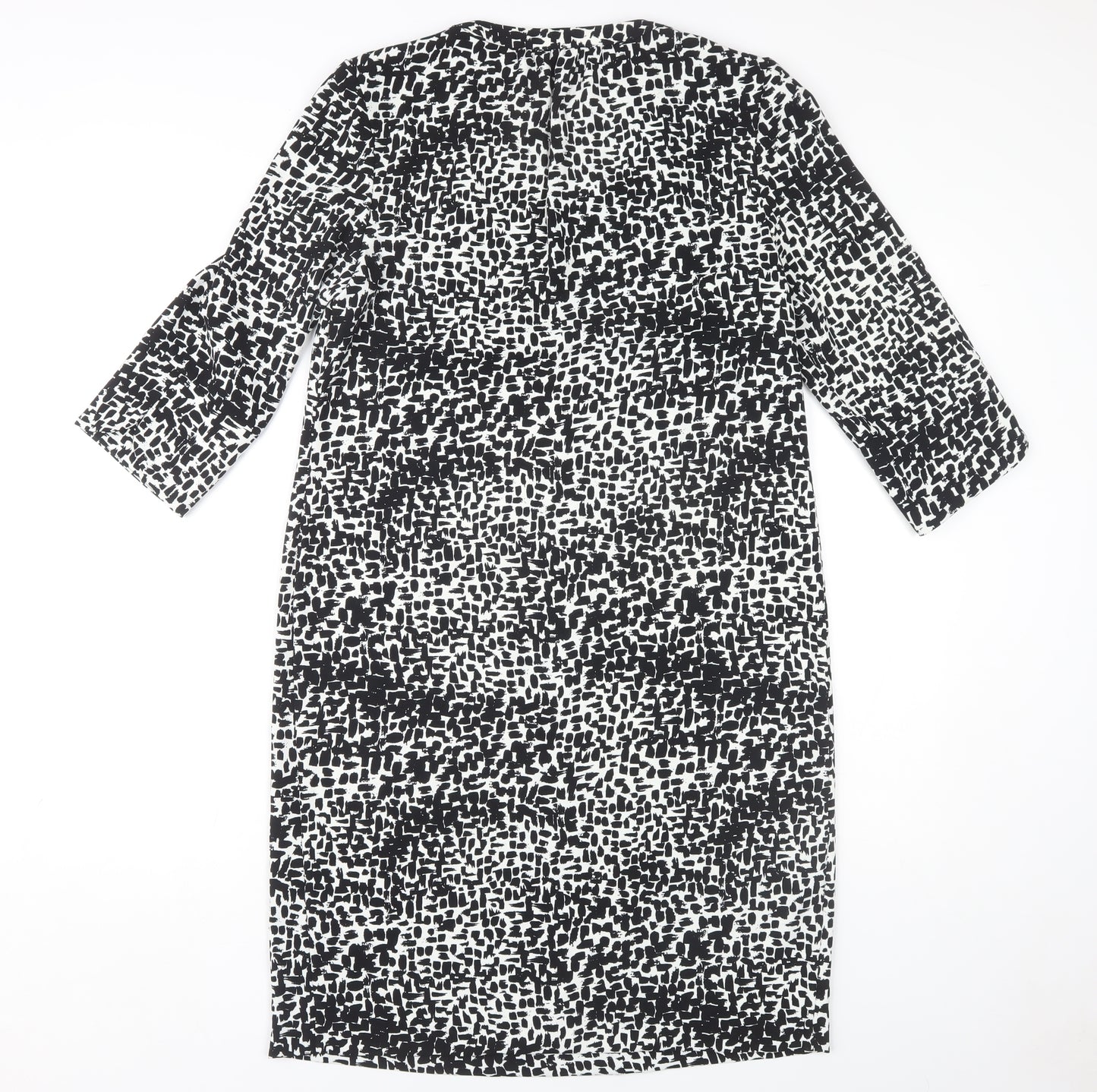 Marks and Spencer Women's Black Geometric Shift Dress