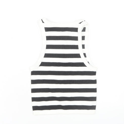 Stradivarius Women's Black XS Striped Tank Top