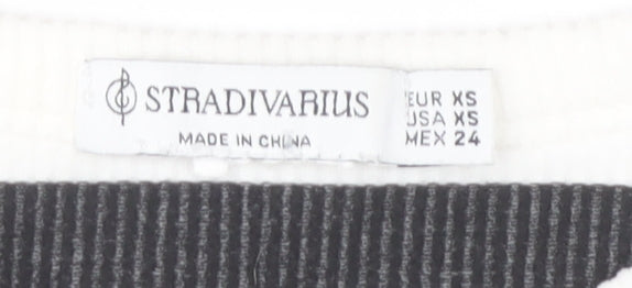 Stradivarius Women's Black XS Striped Tank Top