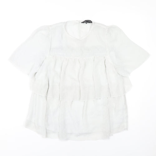 Dorothy Perkins Women's White Blouse Size 12 Casual Wear