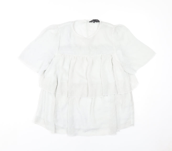 Dorothy Perkins Women's White Blouse Size 12 Casual Wear