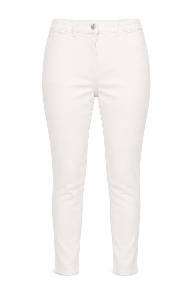 Front view of Next Women's White Skinny Jeans, size 12 Slim, Fit