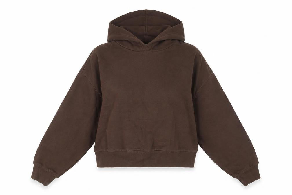 Front view of Zara Women’s Brown Pullover Hoodie, size UK 12
