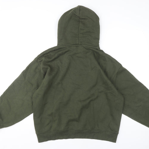 Zara Men's Green Pullover Hoodie, Size L