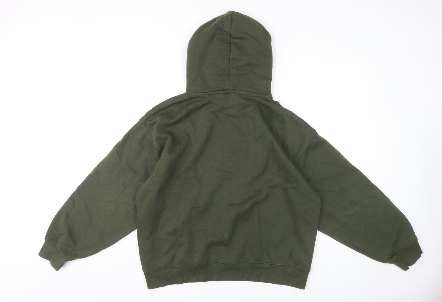 Zara Men's Green Pullover Hoodie, Size L