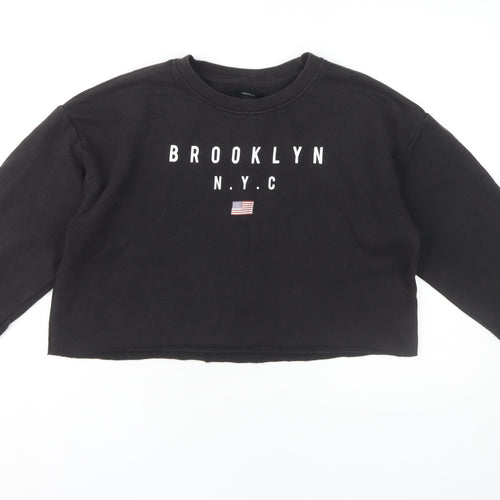 Forever 21 Women's Black Pullover Sweatshirt M