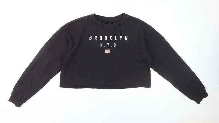 Forever 21 Women's Black Pullover Sweatshirt M