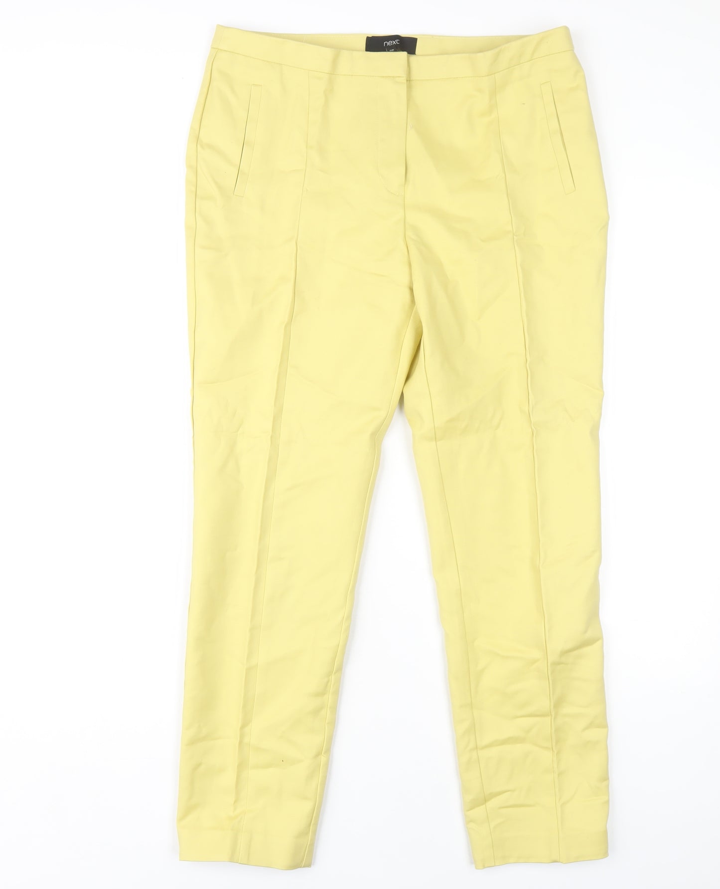 Next Women's Yellow Cotton Trousers Size 12