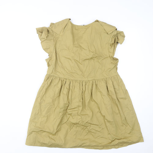 Zara Women's V-Neck S Casual Spring Flutter Dress