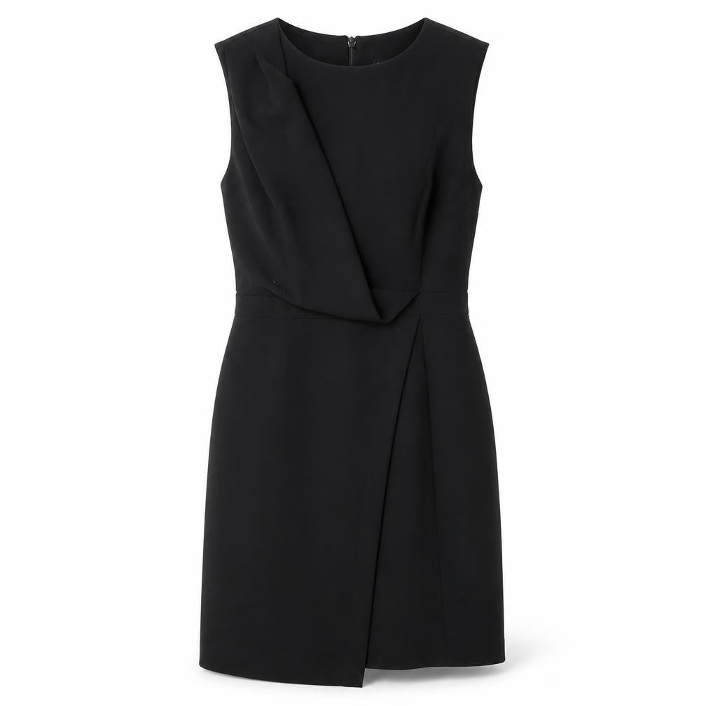 Front view of Topshop Women's Black Shift Dress -, size 12