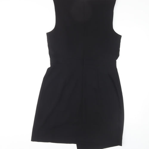 Topshop Women's Black Shift Dress - Size 12