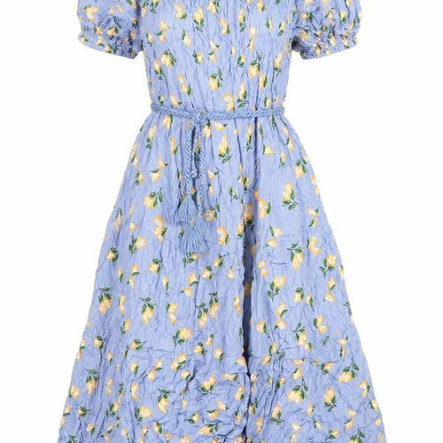 Marks and Spencer Women's Blue A-Line Floral Midi Dress