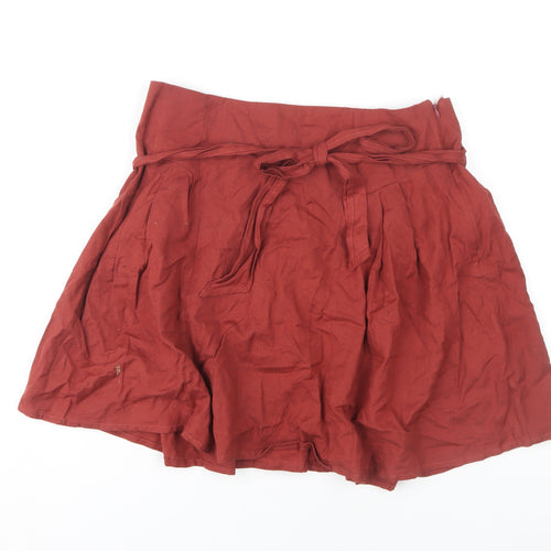 ASOS Women's Red Pleated Short Skirt Size 14