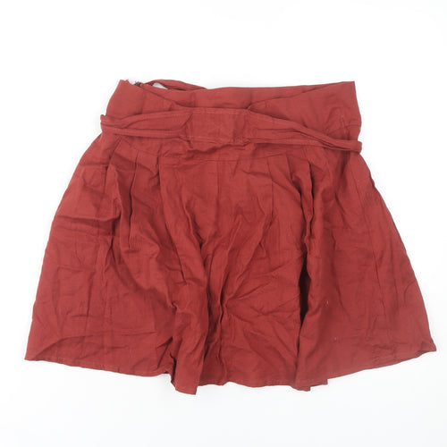 ASOS Women's Red Pleated Short Skirt Size 14