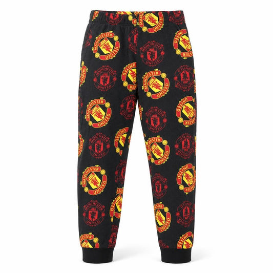 Manchester United Boys Black Lounge Pants 9-10 Years