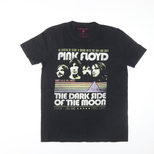 Pink Floyd Men's Black Graphic T-Shirt, Medium, Music Band