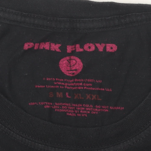 Pink Floyd Men's Black Graphic T-Shirt, Medium, Music Band