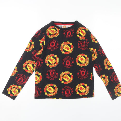 Manchester United Boys' Black Pyjama Top 9-10Yrs Sporty