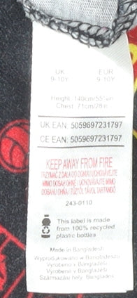 Manchester United Boys' Black Pyjama Top 9-10Yrs Sporty