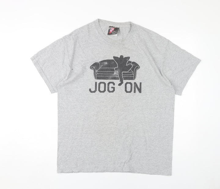 Lethal Tongue Men's Grey Graphic Print T-Shirt L