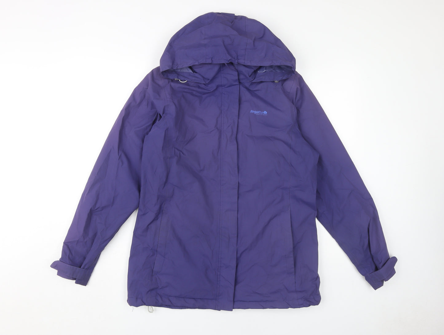 Regatta Women's Purple Hooded Rain Coat Size 14