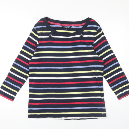 Maine Women's Multicoloured Striped Jersey Top, Size 18