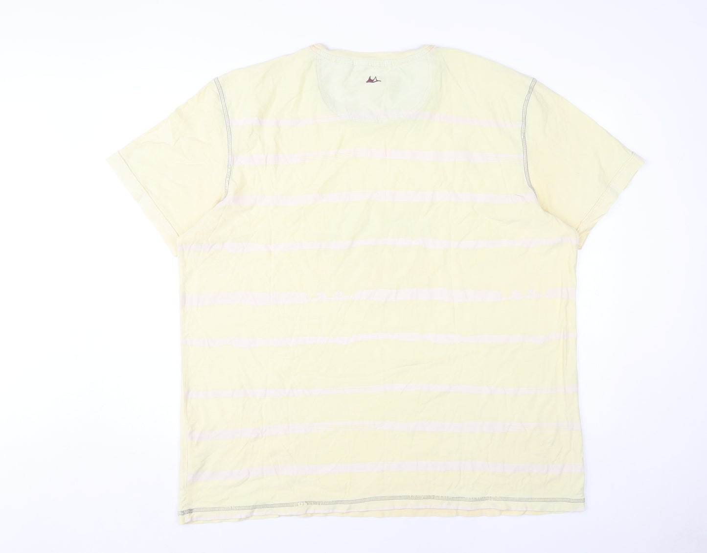 Mantaray Mens 2XL Yellow Striped T-Shirt