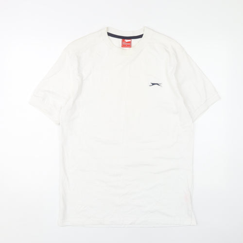 Slazenger Men's White S T-Shirt, Short Sleeve, Crew Neck