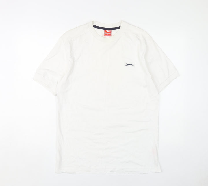 Slazenger Men's White S T-Shirt, Short Sleeve, Crew Neck