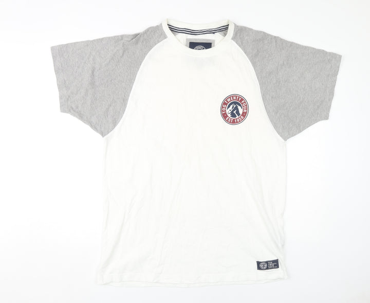 TOG TWENTY FOUR Men's XL White Grey T-Shirt