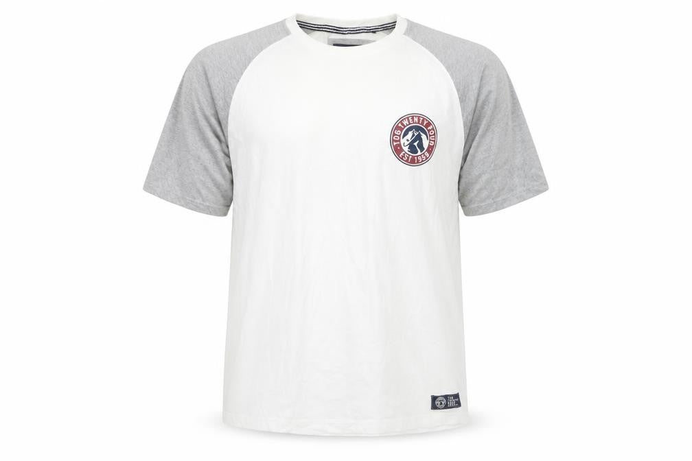 Front view of TOG24 Men's XL White Grey T-Shirt