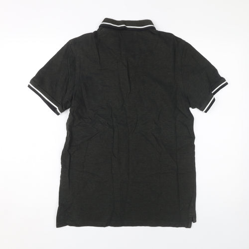 Jack & Jones Men's Black Polo Shirt, Size L, Casual Style