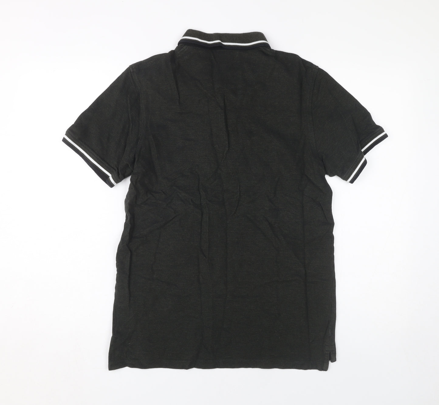 Jack & Jones Men's Black Polo Shirt, Size L, Casual Style