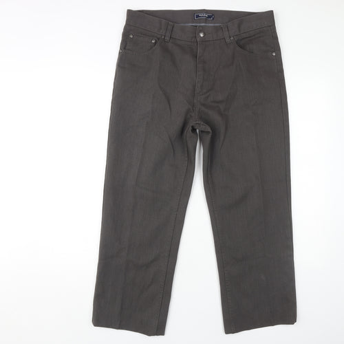 Maine New England Men's Grey Straight Jeans, Size 34