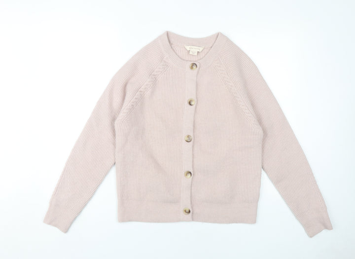 Mauvette Women's Beige Cable-Knit Cardigan - Size 10
