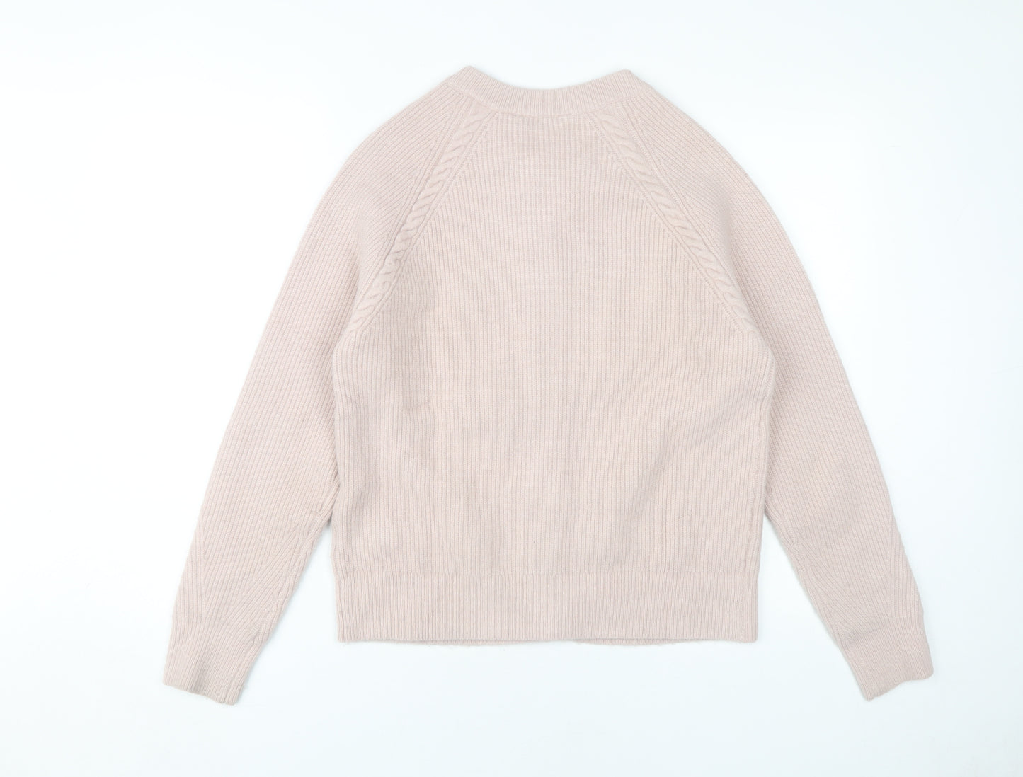 Mauvette Women's Beige Cable-Knit Cardigan - Size 10