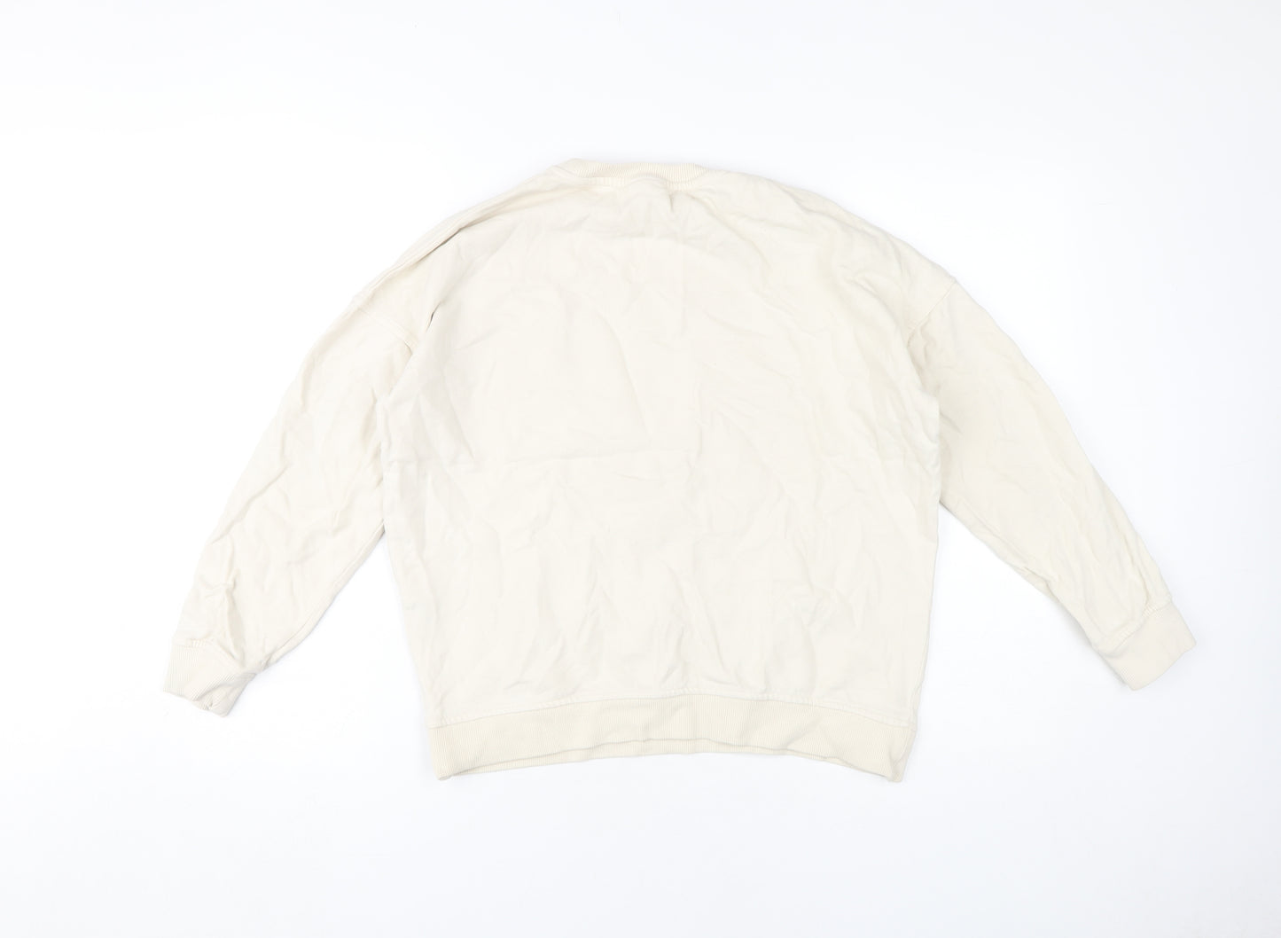 Disney Women's Ivory Sequin Sweatshirt Size 10
