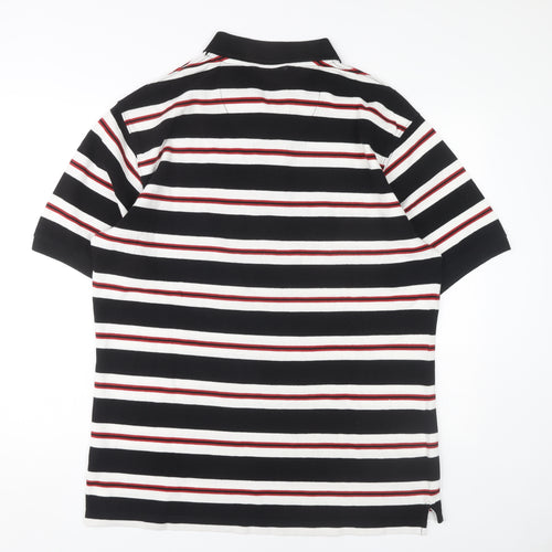 Lacoste Men's XL Black Striped Polo Shirt