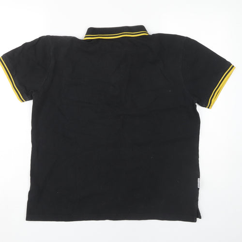 Lambretta Men's Black Polo Shirt, Size L