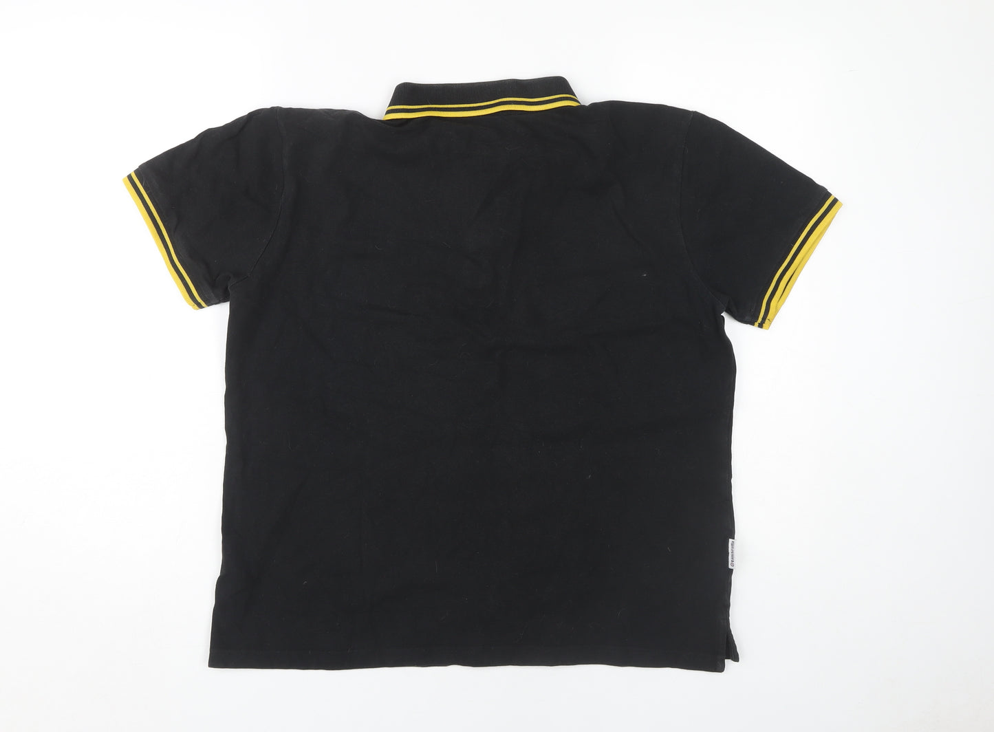 Lambretta Men's Black Polo Shirt, Size L