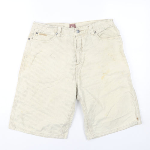 Quiksilver Beige Corduroy Shorts for Men Size 32