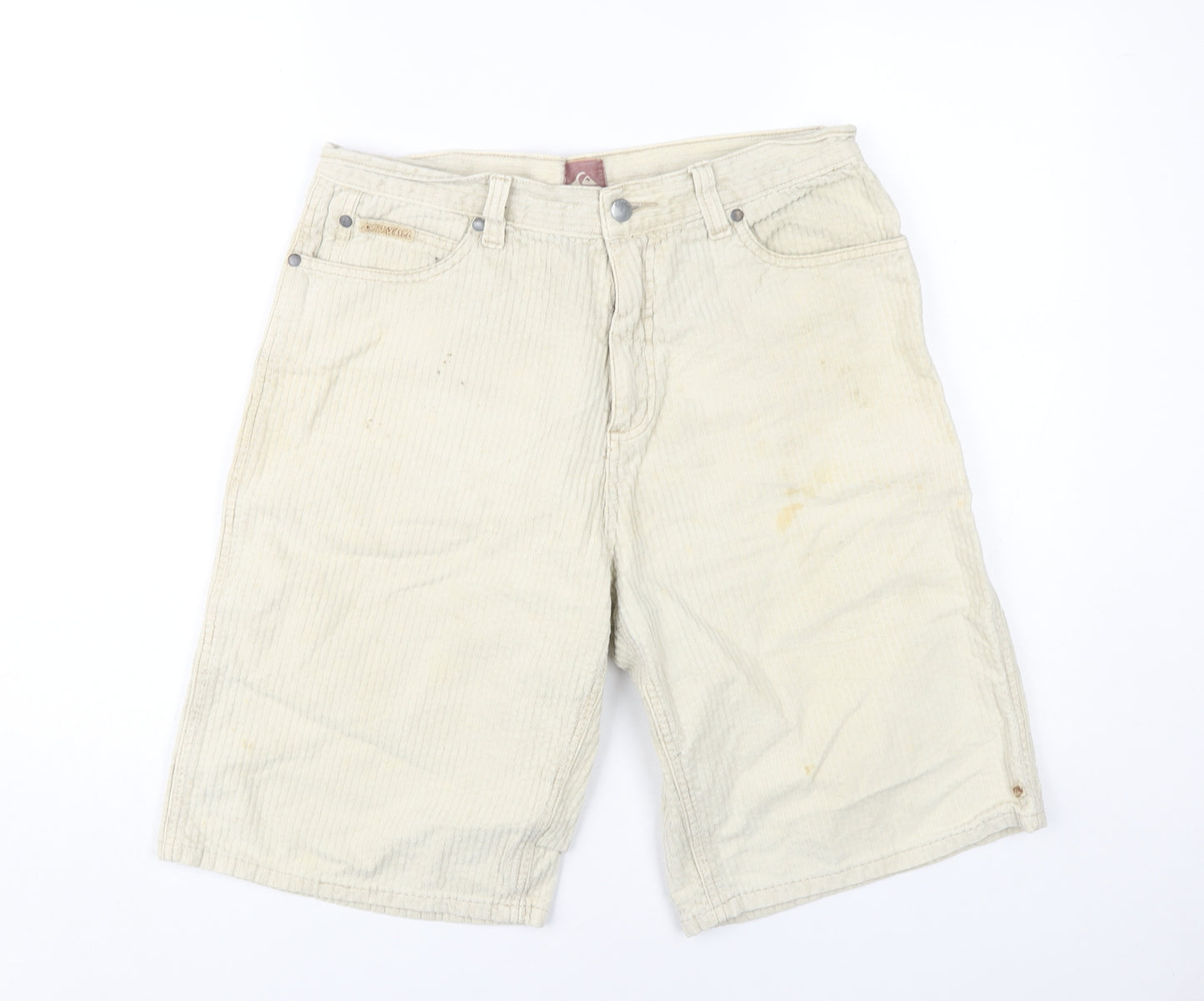 Quiksilver Beige Corduroy Shorts for Men Size 32